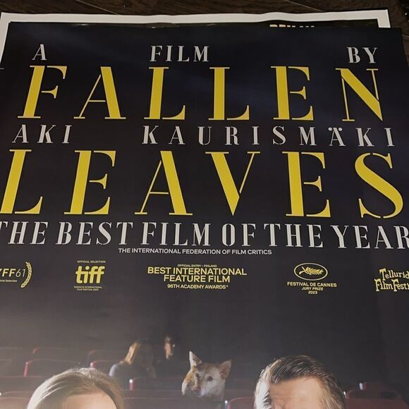 Fallen Leaves film theatre promotional 27x 39” big Movie Poster Alma Poysti - Picture 3 of 3